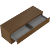 Mexen Rivel Badezimmerschrank 140 cm mit Platte, 2 Schubladen, geriffelt, Nussbaum - 91A20-14047-2-BFFC86