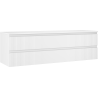 Mexen Rivel Badezimmer-Unterschrank 160 cm mit Arbeitsplatte, 2 Schubladen, geriffelt, mattweiß - 91A20-16047-2-BFFC01