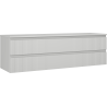 Mexen Rivel Badezimmerschrank 160 cm mit Tischplatte, 2 Schubladen, geriffelt, grau matt - 91A20-16047-2-BFFC62