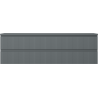 Mexen Rivel Badezimmerschrank 160 cm mit Waschbeckenplatte, 2 Schubladen, gerillt, Graphit matt - 91A20-16047-2-BFFC66