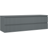 Mexen Rivel Badezimmerschrank 160 cm mit Waschbeckenplatte, 2 Schubladen, gerillt, Graphit matt - 91A20-16047-2-BFFC66