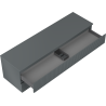 Mexen Rivel Badezimmerschrank 160 cm mit Waschbeckenplatte, 2 Schubladen, gerillt, Graphit matt - 91A20-16047-2-BFFC66