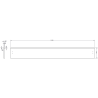 Mexen Rivel Badezimmerschrank 160 cm mit Arbeitsplatte, 2 Schubladen, gerillt, schwarz matt - 91A20-16047-2-BFFC71