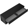 Mexen Rivel Badezimmerschrank 160 cm mit Arbeitsplatte, 2 Schubladen, gerillt, schwarz matt - 91A20-16047-2-BFFC71