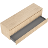 Mexen Rivel Waschtischunterschrank 160 cm mit Arbeitsplatte, 2 Schubladen, geriffelt, Eiche - 91A20-16047-2-BFFC81