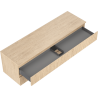 Mexen Rivel Waschtischunterschrank 160 cm mit Arbeitsplatte, 2 Schubladen, geriffelt, Eiche - 91A20-16047-2-BFFC81