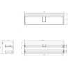 Mexen Rivel Waschtischunterschrank 160 cm mit Arbeitsplatte, 2 Schubladen, geriffelt, Eiche - 91A20-16047-2-BFFC81