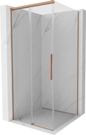 Mexen Rox Duschkabine Schiebetür 95 x 95 cm, transparent, gebürstetes Kupfer - 8C2-095-095-65-00