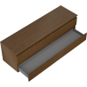 Mexen Rivel Badezimmerunterschrank 160 cm mit Platte, 2 Schubladen, geriffelt, Nuss - 91A20-16047-2-BFFC86