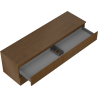 Mexen Rivel Badezimmerunterschrank 160 cm mit Platte, 2 Schubladen, geriffelt, Nuss - 91A20-16047-2-BFFC86