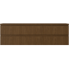 Mexen Rivel Badezimmerunterschrank 160 cm mit Platte, 2 Schubladen, geriffelt, Nuss - 91A20-16047-2-BFFC86