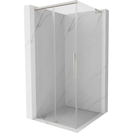 Mexen Rox L Duschkabine verschiebbar 110 x 110 cm, transparent, gebürsteter Nickel - 8C2L-110-110-97-00