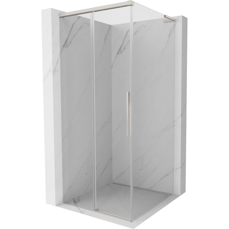 Mexen Rox L Schiebeduschkabine 120 x 120 cm, transparent, gebürstetes Nickel - 8C2L-120-120-97-00