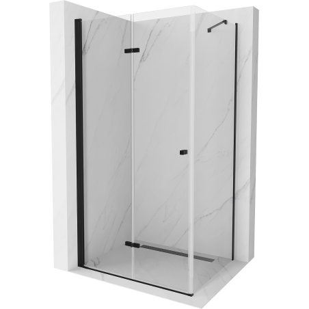 Mexen Lima faltbare Duschkabine 90 x 110 cm, transparent, schwarz - 856-090-110-70-00
