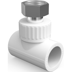 Mexen PPR T-Stück mit Halbschraubverbindung zum Schweißen für PPR-Rohre 25 x 1/2 IG x 25 - W97347-2512F25-00