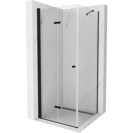 Mexen Lima faltbare Duschkabine 100 x 100 cm, transparent, schwarz - 856-100-100-70-00
