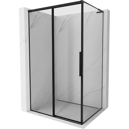 Mexen Rox L Duschkabine, links Schiebetür 105 x 85 cm, schwarzer Rahmen, schwarz - 8C2L-105-085-70-70-L
