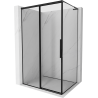 Mexen Rox L Duschkabine, links verschiebbar, 90 x 95 cm, schwarzer Rahmen, schwarz - 8C2L-090-095-70-70-L