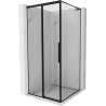 Mexen Rox L Duschkabine Schiebetür links 95 x 95 cm, schwarzer Rahmen, schwarz - 8C2L-095-095-70-70-L