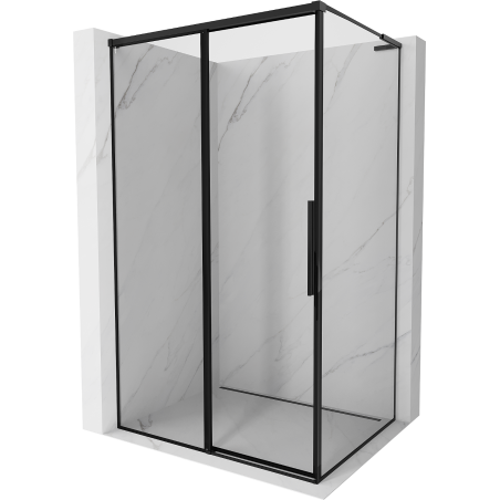 Mexen Rox L Duschkabine schiebbar links 110 x 95 cm, schwarzer Rahmen, schwarz - 8C2L-110-095-70-70-L