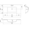 Mexen Orio Badezimmerunterschrank 90 cm mit Waschbecken Otis, 1 Schublade, Graphit Matt/Weiß Matt - 91A10-09023-1-BF66-W18M01