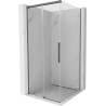 Mexen Rox Duschkabine Schiebetür 90 x 90 cm, transparent, Gun Gray gebürstet - 8C2-090-090-66-00