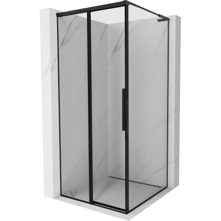 Mexen Rox L Duschkabine schiebbar links 120 x 120 cm, schwarzer Rahmen, schwarz - 8C2L-120-120-70-70-L