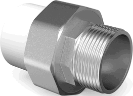 Mexen PPR Muffenschweißnippel für PPR-Rohre 50 x 6/4 Zoll Außengewinde - W97356-5064M-00
