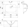 Mexen Orio Badezimmer-Schrank 50 cm mit Waschbecken Vela, 1 Schublade, grau matt/weiß matt - 91A10-05023-1-BF62-W23M01