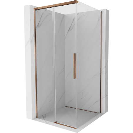 Mexen Rox Duschkabine Schiebetür 95 x 95 cm, transparent, Roségold - 8C2-095-095-60-00