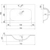 Mexen Orio Badezimmerschrank 70 cm mit Waschbecken Vela, 1 Schublade, Graphit matt/weiß matt - 91A10-07023-1-BF66-W23M01