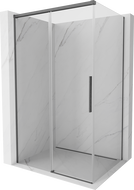 Mexen Rox Duschkabine, verschiebbar, 105 x 100 cm, transparent, gebürstetes Gun Gray - 8C2-105-100-66-00