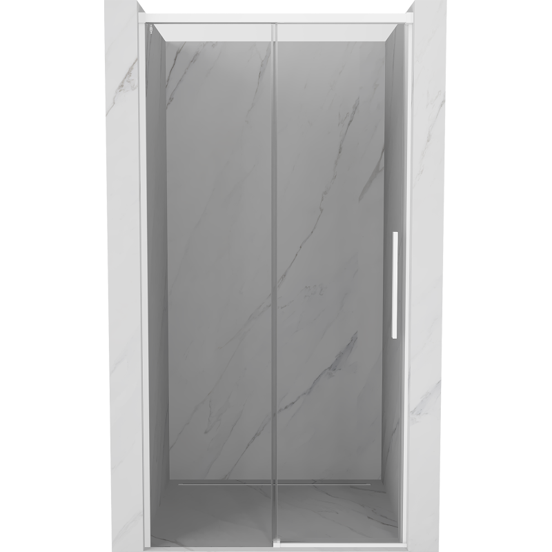 Mexen Rox Schiebetür Duschwand 105 cm, transparent, weiß - 8C2-105-000-20-00