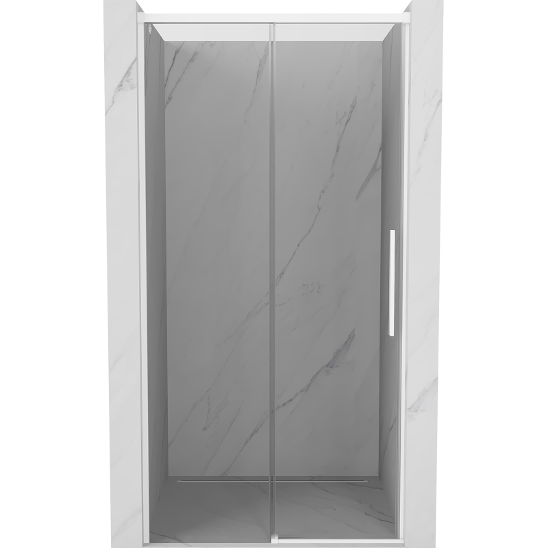 Mexen Rox Schiebeduschtür 130 cm, transparent, weiß - 8C2-130-000-20-00
