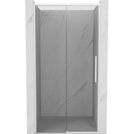 Mexen Rox Schiebeduschtür 130 cm, transparent, weiß - 8C2-130-000-20-00