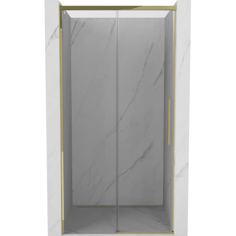 Mexen Rox Schiebetür-Duschwand 105 cm, transparent, gold - 8C2-105-000-50-00