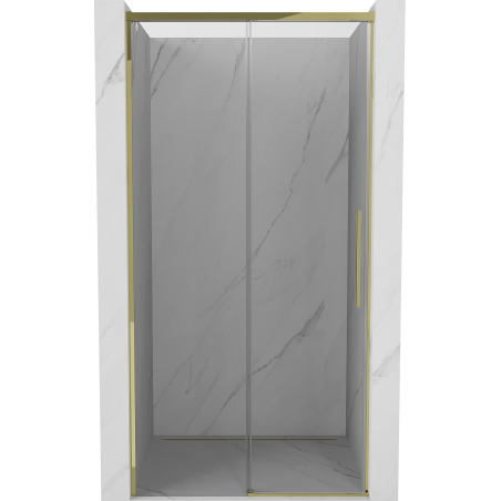 Mexen Rox Schiebetür-Duschwand 105 cm, transparent, gold - 8C2-105-000-50-00