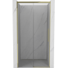 Mexen Rox Schiebetür-Duschwand 130 cm, transparent, gold - 8C2-130-000-50-00