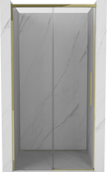 Mexen Rox Schiebetür-Duschwand 130 cm, transparent, gold - 8C2-130-000-50-00