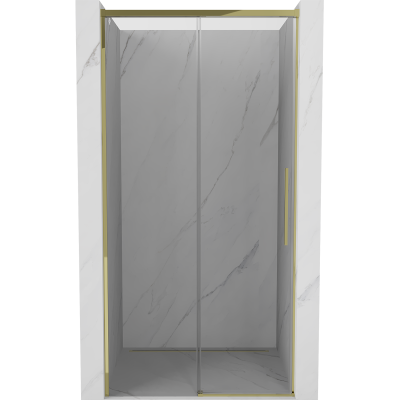 Mexen Rox Schiebetüren für Dusche 135 cm, transparent, gold - 8C2-135-000-50-00