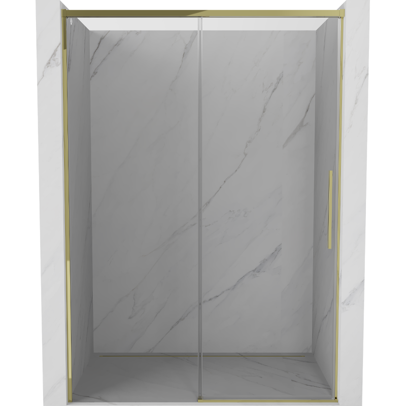 Mexen Rox Schiebetür für Dusche 155 cm, transparent, gold - 8C2-155-000-50-00