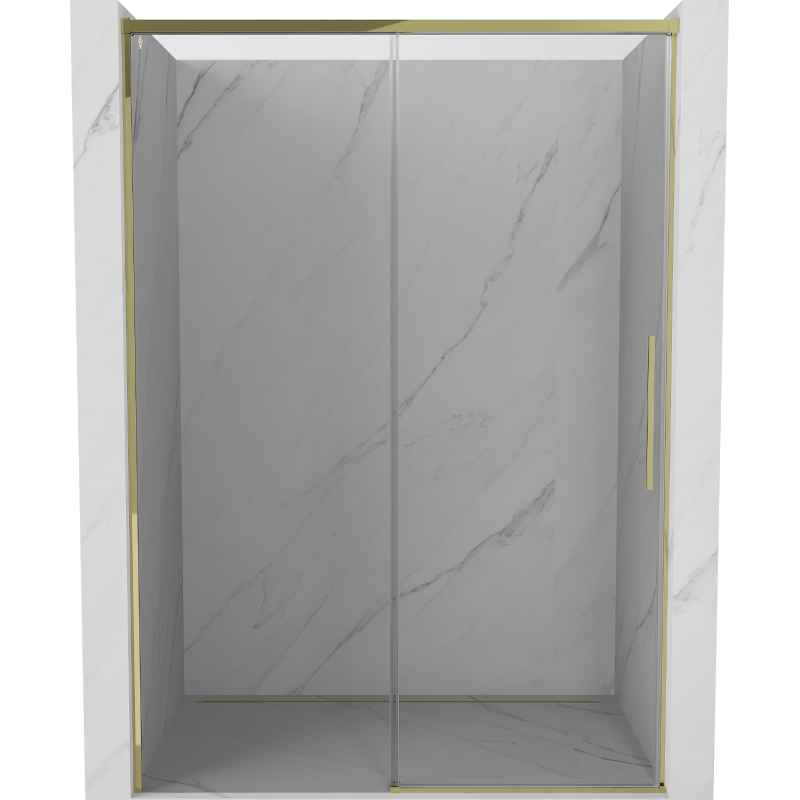 Mexen Rox Schiebeduschtüren 160 cm, transparent, gold - 8C2-160-000-50-00