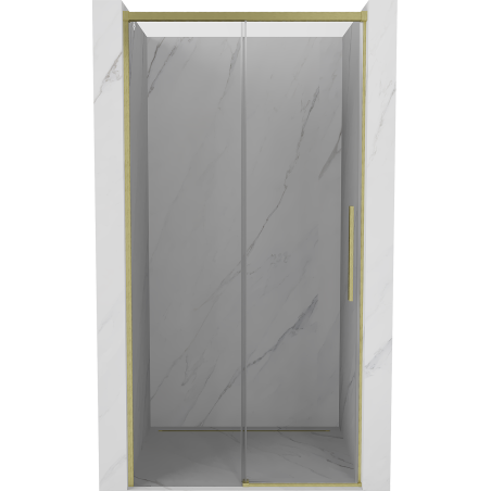 Mexen Rox Duschschiebetür 105 cm, transparent, gold gebürstet - 8C2-105-000-55-00