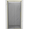 Mexen Rox Schiebetür Duschkabine 115 cm, transparent, gebürstetes Gold - 8C2-115-000-55-00