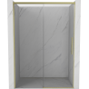 Mexen Rox Schiebetüren 140 cm, transparent, gold gebürstet - 8C2-140-000-55-00