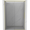 Mexen Rox Schiebeduschtür 155 cm, transparent, gebürstetes Gold - 8C2-155-000-55-00