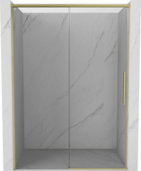 Mexen Rox Schiebetür Dusche 160 cm, transparent, gold gebürstet - 8C2-160-000-55-00