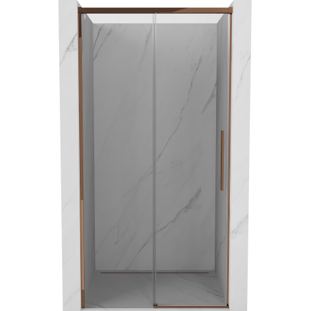 Mexen Rox Schiebetüren 105 cm, transparent, Roségold - 8C2-105-000-60-00