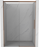 Mexen Rox Schiebetür-Duschabtrennung 155 cm, transparent, Roségold - 8C2-155-000-60-00