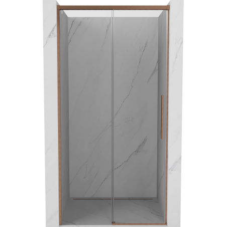 Mexen Rox Duschschiebetür 105 cm, transparent, gebürstetes Kupfer - 8C2-105-000-65-00